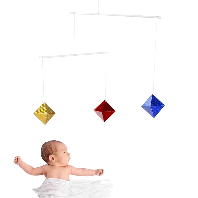 Set of 4X Montessori Mobile, Gobbi Mobile, Munari Mobile, Dancer Mobile, Octahedron, Mobile Bebe, Hanging Mobile, Montessori Materials