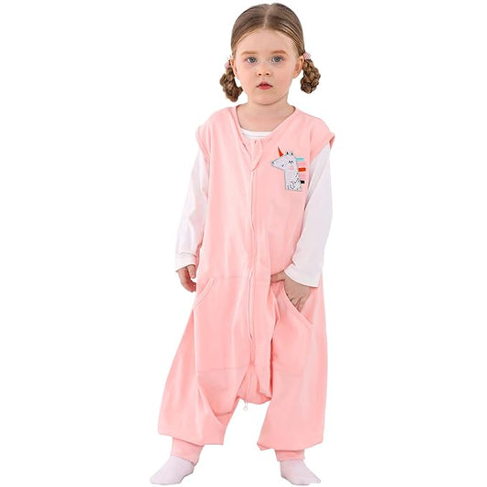 WONDAY Baby Sleep Sack, Sleep Sack 12-18 Months, Light Sleep Sack Baby Wearable Blanket, Toddler Baby Sleep Sack with Feet, Sleeveless Breathable Sleep Sacks for Baby Boys or Girls