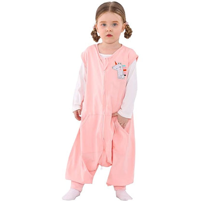 WONDAY Baby Toddler Sleep Sack, Sleep Sack 3t-5t, Light Sleep Sack Baby Wearable Blanket, Baby Sleep Sacks with Feet, Sleeveless Soft Sleep Sacks for Baby Boys or Girls