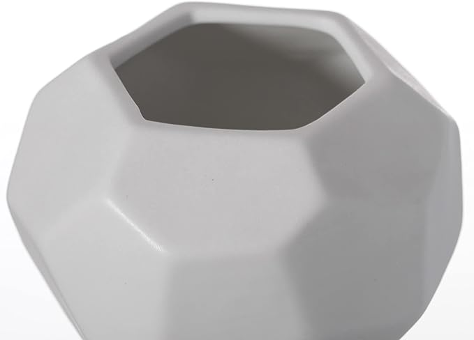 4-In Honeycomb White Ceramic Table Vase - Modern, Bohemian and Minimalist Decorative Centerpiece for Weddings, Dining & Living Rooms, Offices, Coffee Tables, and Interior Design Accessories