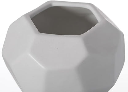 4-In Honeycomb White Ceramic Table Vase - Modern, Bohemian and Minimalist Decorative Centerpiece for Weddings, Dining & Living Rooms, Offices, Coffee Tables, and Interior Design Accessories