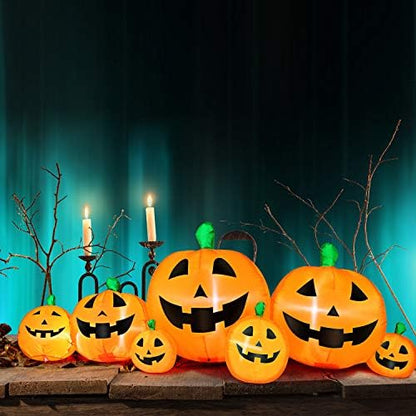 8 FT Halloween Inflatable Pumpkins Decorations Halloween Blow Up LED Lights Decor Outdoor Indoor Holiday Decorations, Decoration Autumn, Lawn Inflatables Home Family Outside
