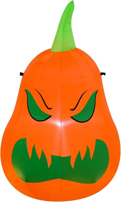 4FT Pumpkin Halloween Inflatable Decor Blow Up Decoration with LED Lights Perfect for Halloween Parties Holiday Indoor Outdoor Yard Graden Inflatable Decoration
