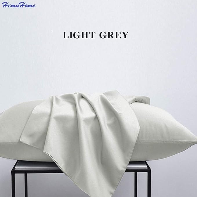 Euro Shams Pillow Covers 20" x 26" 2 Pack No Insert 600 Thread Count 100% Egyptian Cotton Square Throw Pillowcovers Smooth Feel Pillow Sham for Bedroom, Hotel, Home Decor Cushion Cover Silver