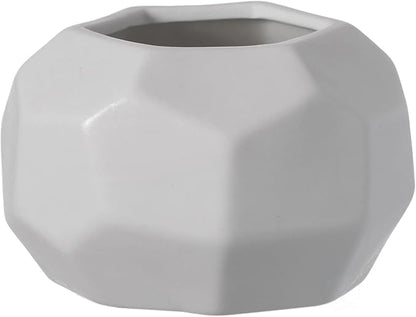 4-In Honeycomb White Ceramic Table Vase - Modern, Bohemian and Minimalist Decorative Centerpiece for Weddings, Dining & Living Rooms, Offices, Coffee Tables, and Interior Design Accessories