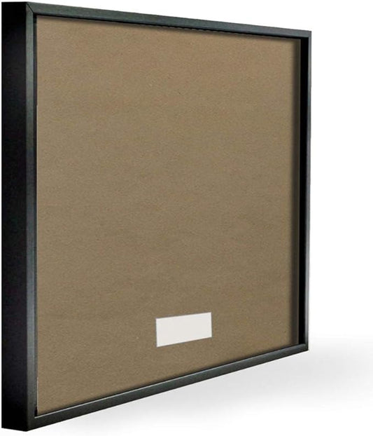 Stupell Industries Fleur de Lis Powder Room Blue, Brown and Beige Bathroom Black Framed Wall Art, 11x14, Multi-Color,wrp-930_fr_11x14