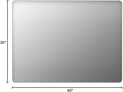 LOAAO 40x30 Inch White Metal Framed Bathroom Mirror for Wall, White Bathroom Vanity Mirror Farmhouse, Large Rounded Rectangle Mirror, Anti-Rust, Tempered Glass, Hangs Horizontally or Vertically
