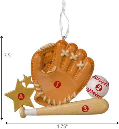 2025 Baseball Christmas Ornament – Sports-Themed Holiday Decoration – Baseball Ornament Keepsake for Players, Fans & Families – Custom Sports Ornament Gift for Tree (Baseball Glove)