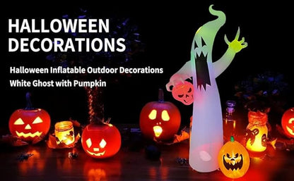 12 Ft Halloween Inflatable Decorations, Ghost Inflatables Outdoors Giant Large Halloween Decor Built-in Led Lights with Tethers, Stakes for Yard, Garden, Lawn Festival Holiday Party