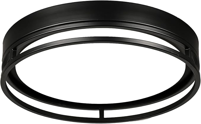 12.5 Inch LED Flush Mount Ceiling Light Fixture, 26W, Super Bright 1700 Lumens, 3 Color 3000K/4000K/5000K, Dimmable Ceiling Lamp for Bedroom Hallway Bathroom Kitchen Laundry (Black)