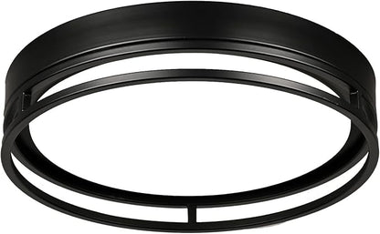12.5 Inch LED Flush Mount Ceiling Light Fixture, 26W, Super Bright 1700 Lumens, 3 Color 3000K/4000K/5000K, Dimmable Ceiling Lamp for Bedroom Hallway Bathroom Kitchen Laundry (Black)