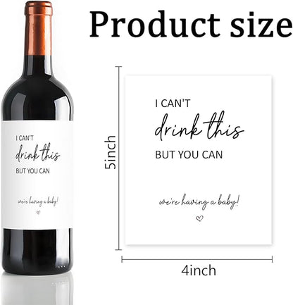 24Pcs Funny Pregnancy Announcement Wine Labels Baby Announcement Wine Bottle Stickers Pregnancy Announcement for Parents Wine Bottle Labels Pregnancy Gifts for New Mom Dad Grandparents