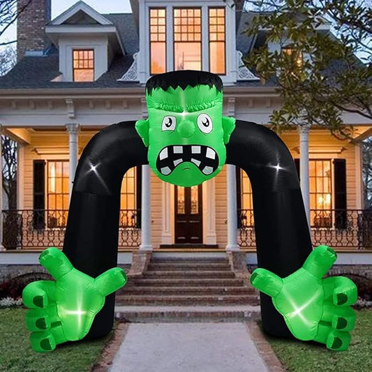 Amazingforless [9FT] Inflatable Halloween Animated Archway Blow-Up Yard Decorations with Bright LED Lights, Weather-Resistant Fabric, Halloween Inflatable Blow Up Lawn Outdoor Decoration