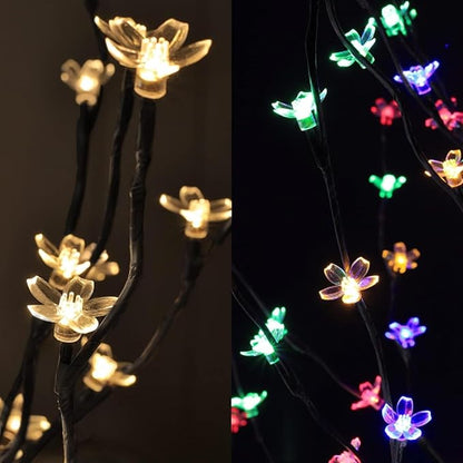 Lightshare 6.5FT LED Lighted Cherry Blossom Tree, 208 LED Warm White to Multicolor, Timer and Dimmer with Remote, Home Garden, Summer, Wedding, Holiday, Party Decoration for Indoor and Outdoor Use
