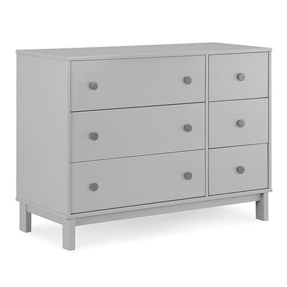 GAP babyGap Legacy 6 Drawer Dresser with Interlocking Drawers - Greenguard Gold Certified, Grey/Dark Grey
