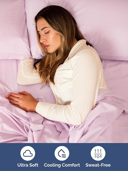 Extra Deep Twin XL Sheet Set - 4 Piece Breathable and Cooling Sheets - Hotel Luxury Bed Sheets Set - Easy Fit - Soft, Wrinkle Free and Comfy Sheets Set - Light Pink Sheet Set with Extra Deep Pockets