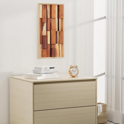 NAHARO Modern Wood Wall Decor- Natural wood Handcrafted Rustic Charm for Your Home - Perfect for Living Room, Bedroom,Kitchen,or Office