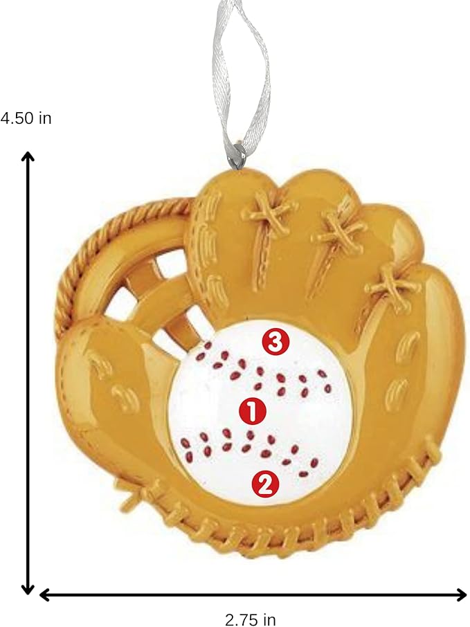 2025 Baseball Christmas Ornament – Sports-Themed Holiday Decoration – Baseball Ornament Keepsake for Players, Fans & Families – Custom Sports Ornament Gift for Tree (Baseball Mitt)