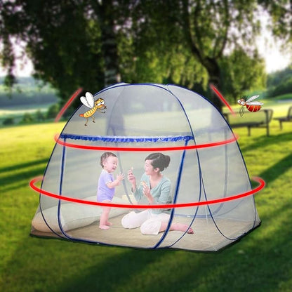 Pop-up Mosquito net Double Bed,L79x W59 x H59 in Double Door Zip Portable Tent Travel Mosquito net Free-Standing use one Compartment to Install Suitable for Bedroom no Hooks no Chemicals