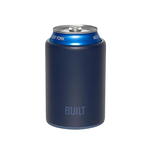 BUILT 12 Ounce Double Wall Stainless Steel K2 Can Chiller Atlantic Blue