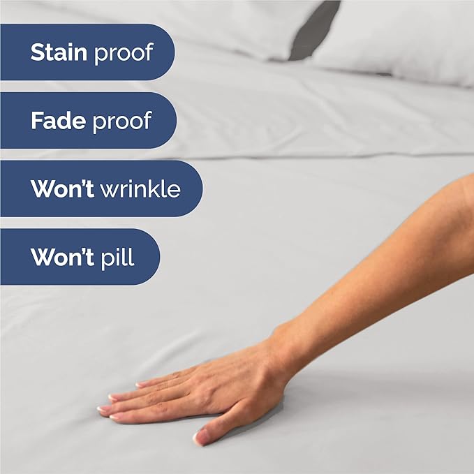 CGK Linens Split King 7 Piece Sheet Set - Cooling Sheets for Hot Sleepers - Hotel Luxury Bedding Set with 8-16 Inch Deep Pockets - 1 Flat & 2 Fitted & 4 Pillowcases - Soft & Wrinkle Free - Split King
