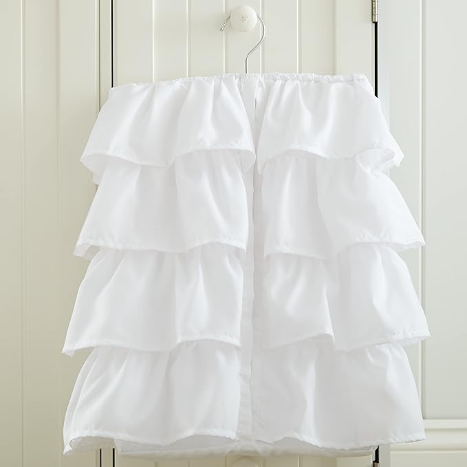 Levtex Baby - Willow Crib Bed Set - Baby Nursery Set - White - Soft Rosette Pintuck - 5 Piece Set Includes Quilt, Fitted Sheet, Diaper Stacker, Wall Decal & Crib Skirt/Dust Ruffle