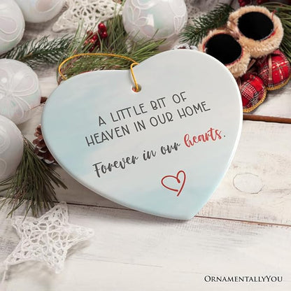 Forever in Our Hearts Heaven’s Little Light Ornament, Christmas Memory Gift