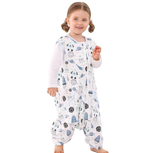 WONDAY Baby Sleep Sack, Sleep Sack 12-24 Months, Sleep Sack Baby Wearable Blanket, Toddler Baby Sleep Sack with Feet, Sleeveless Breathable Sleep Sacks for Baby Boys or Girls