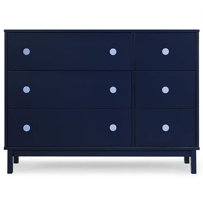 GAP babyGap Legacy 6 Drawer Dresser with Interlocking Drawers - Greenguard Gold Certified, Navy/Light Blue