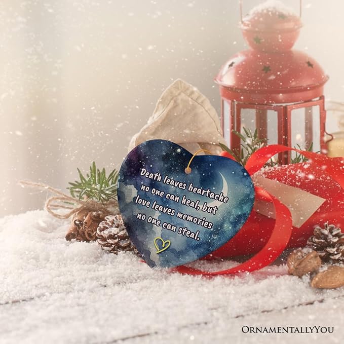 Love Leaves Memory Christmas Ornament, Healing Memorial Gift
