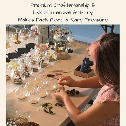 Wolf Christmas Ornament - Handmade Shatterproof Decorations for Indoor Outdoor Xmas Tree - Clear Ball Ornaments with Magnetic Crystal - Great Gift or Stocking Stuffer for Mom, Sister, Friend