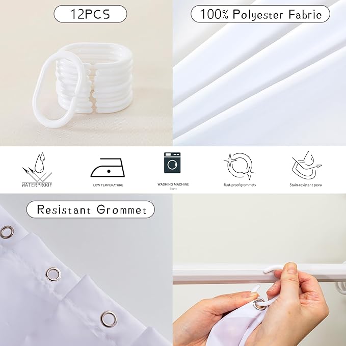 AILONEN Deer Hunting Shower Curtain for Boys,Moon Flame Fire Elk Bath Curtain for Bathroom,Print Polyester Waterproof with 12 Plastic Hooks 36" W*72" H