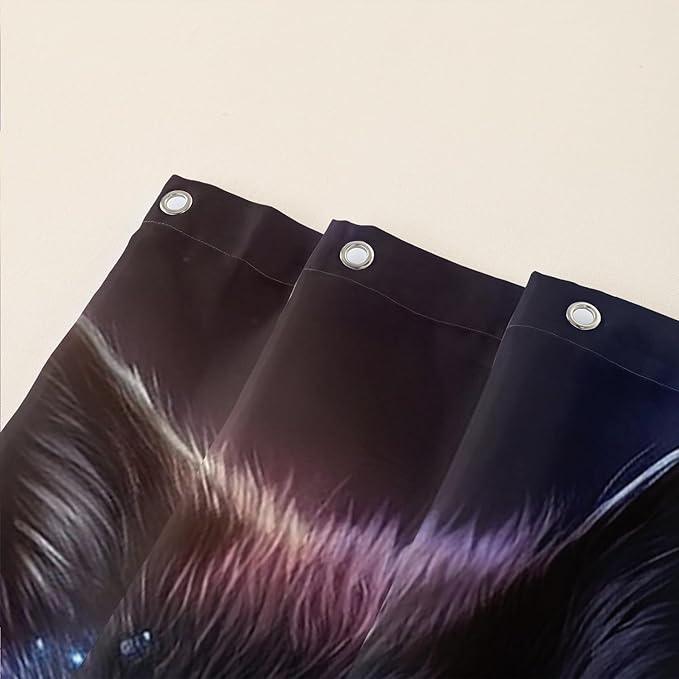 AILONEN Wolf Shower Curtain,Butterfly Flower Wolf Bath Curtain for Kids Boys Girls,Polyester Waterproof for Bathroom with 12 Plastic Hooks 72" W*72" H