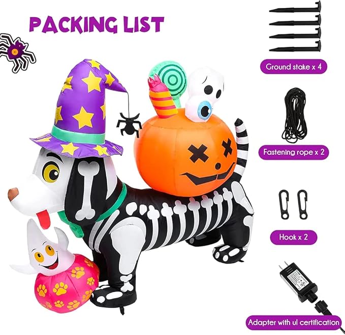 Amazingforless [4-10FT] Inflatable Halloween Animated Archway Blow-Up Yard Decorations with Bright LED Lights, Weather-Resistant Fabric, Halloween Inflatable Blow Up Lawn Outdoor Decoration