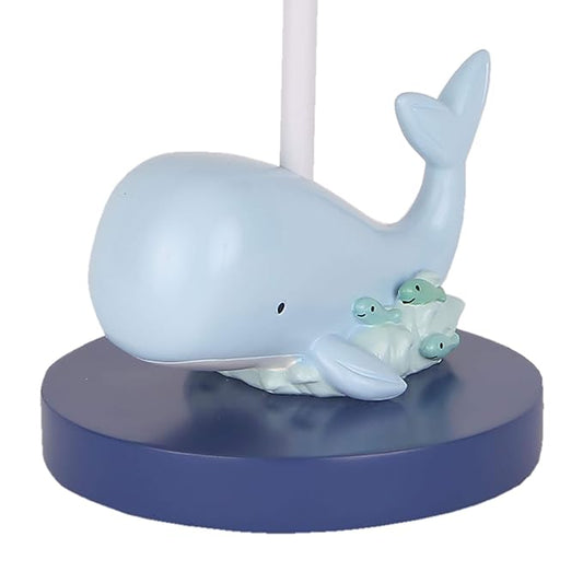 Lambs & Ivy Oceania Blue Ocean/Sea/Nautical Nursery Lamp with Shade & Bulb