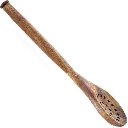 Labrea Life and Home 1pc Solid Acacia Wood Skimmer Kitchen Utensils Cooking Baking Home Essentials 12 Inch