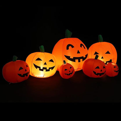 Sizonjoy 7 Ft Halloween Blow up Inflatable Pumpkin Decoration-Lighted Halloween Inflatable Pumpkin for Home Yard Garden Indoor and Outdoor Decoration