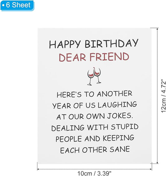 PATIKIL 6Pcs Birthday Label Sticker Labels Present Stickers Festival Birthday Stickers for Party Favors Envelope Packages Seals