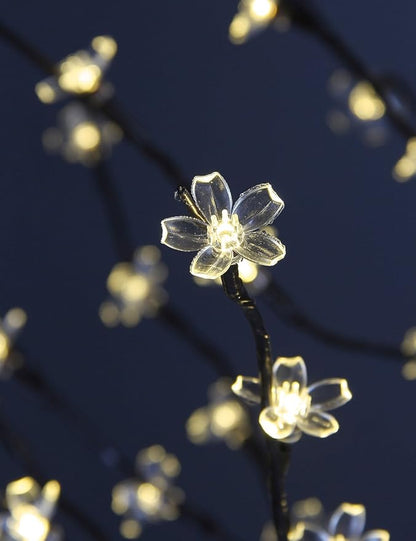 LIGHTSHARE 6.5 feet 208L LED Lighted Cherry Blossom Tree, Warm White, Decorate Home Garden, Spring, Summer, Wedding, Birthday, Christmas Holiday, Party, for Indoor and Outdoor Use
