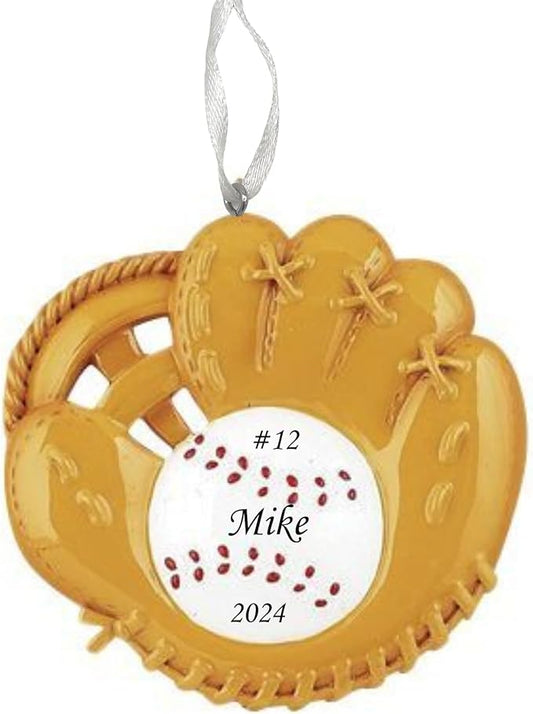 2025 Baseball Christmas Ornament – Sports-Themed Holiday Decoration – Baseball Ornament Keepsake for Players, Fans & Families – Custom Sports Ornament Gift for Tree (Baseball Mitt)