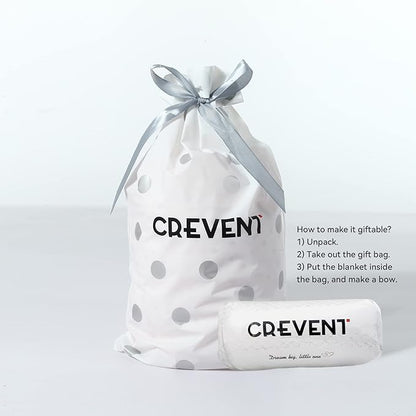 CREVENT 30''X40'' Small Fluffy Warm Toddler Baby Blanket for Boy Infant Toddler Crib Cot Stroller - Grey Lion