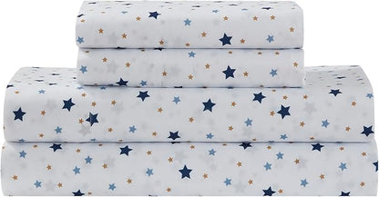 Kids Bedding Set Bed in a Bag for Boys and Girls Toddlers Printed Sheet Set and Comforter, Twin, Galaxy