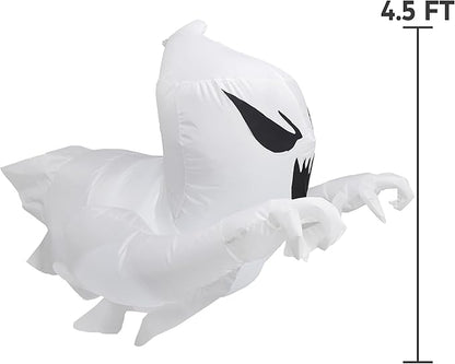 Joiedomi 4.5 FT Halloween Inflatable Scary Flying Ghost Broke Out from Window Inflatable with Build-in LED Blow Up Ghost for Halloween Party Indoor, Outdoor, Yard, Garden, Lawn Decoration