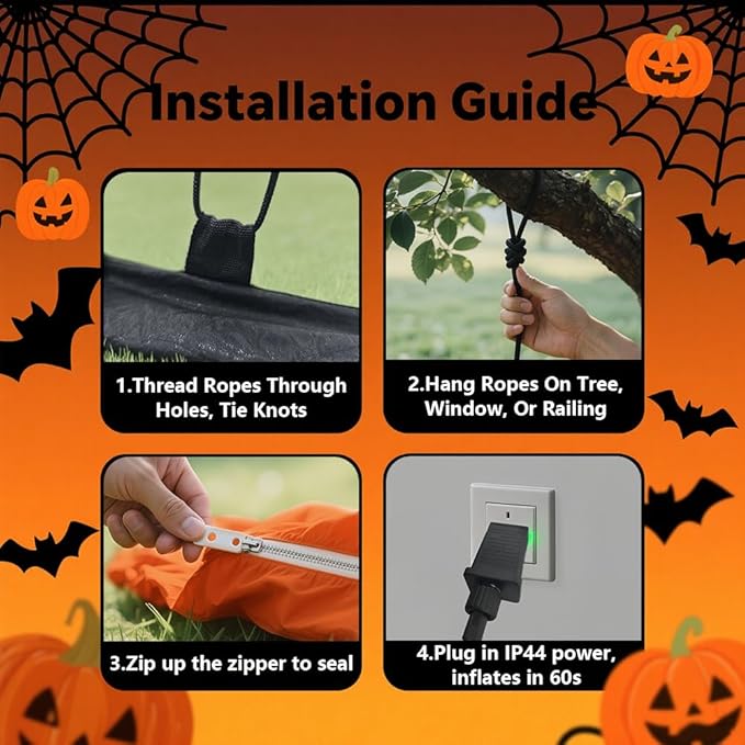 GARIG 5FT Halloween Inflatables Outdoor Decorations Aliens and Spaceships Build-in LEDs Lights Blow Up Yard Decorations for Garden Lawn Window Indoor Party Holiday Decor
