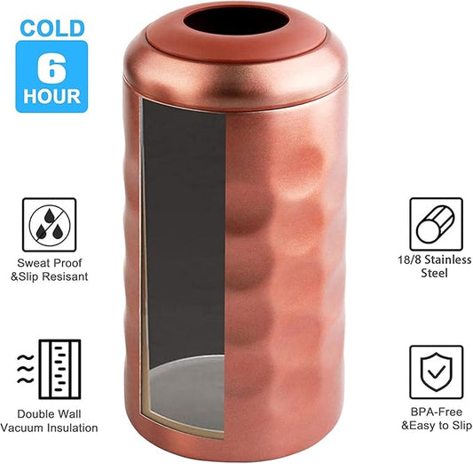 Sangyn Wine Chiller, Premium Wine Cold Bucket Double Walled, Portable Vacuum Insulated Wine Cooler for Most 750mL Champagne and Wine Bottles, Wine Gifts for Wine Lovers(Rose Gold)