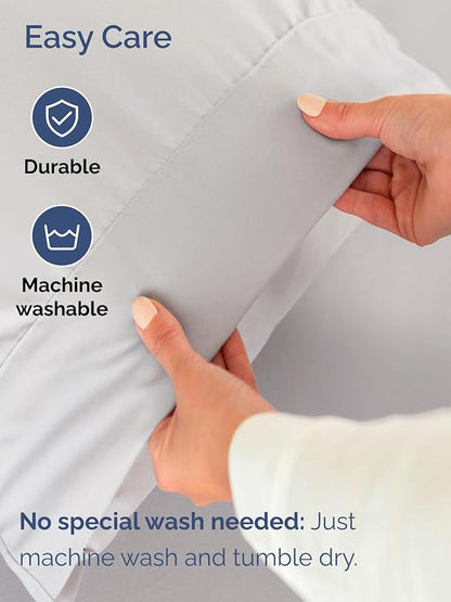 Extra Deep Cal King Sheet Set - 6 Piece Breathable and Cooling Sheets - Hotel Luxury Bed Sheets Set - Easy Fit - Soft, Wrinkle Free and Comfy Sheets Set - French Grey Sheet Set with Extra Deep Pockets
