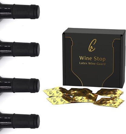 Latex Wine Stopper, Ultimate Protection for Wine Bottles, Keeps Wine Fresh - Made of Food Grade Latex for Wine and Beverages, Unique Gift for Wine Lovers (Pack of 6)