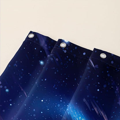 AILONEN Cat Shower Curtain,Blue Galaxy Lightning Pyramid Pet Cat Bath Curtain Gifts for Cat Lover,Polyester Waterproof for Bathroom,48" W*72" H with 12 Plastic Hooks