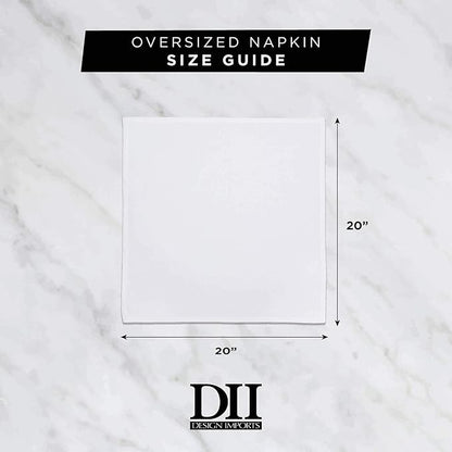 DII Variegated Tabletop Collection, Napkin Set, 20x20, Nautical Blue, 6 Piece