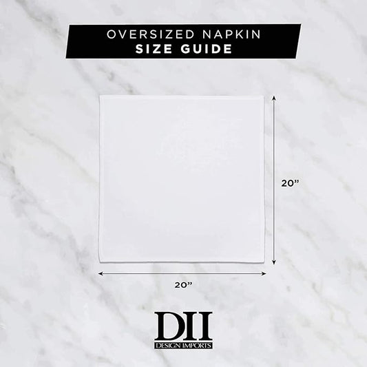 DII Variegated Tabletop Collection, Napkin Set, 20x20, Nautical Blue, 6 Piece